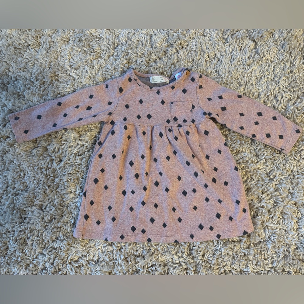 Zara Pink and Black Diamond Dress